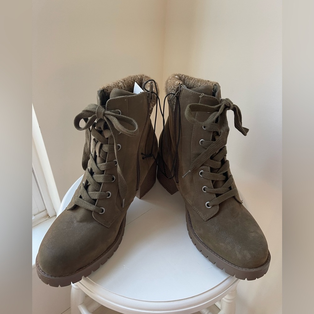 Faux Suede Ankle Boots